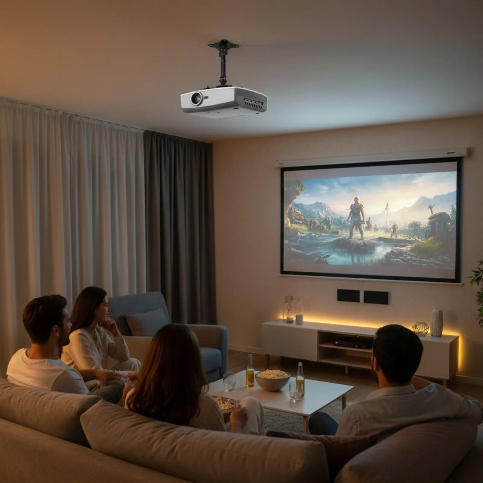 Projector Stand Ceiling Mount 5Ft (T718-4) view 4